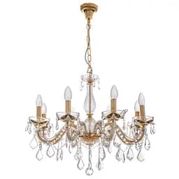 Люстра свеча Brille подвесная хрустальная E14 60W G (BCL-060S/8)