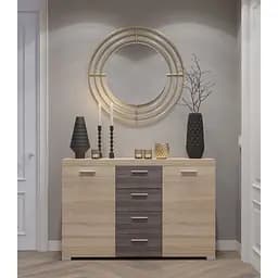 Комод Еверест Британія К-7 телескопи 140х38х92 см Сонома/Трюфель (DTM-2474)