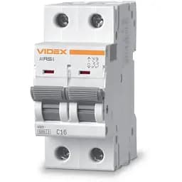 Автоматичний вимикач Videx RS6 RESIST 2п 16А 6кА С (VF-RS6-AV2C16)