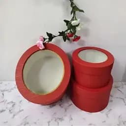 Набор подарочных коробок UFO Red YS 2212-5, 3 шт. (YS 2212-5 Набор 3 шт RED круг.)