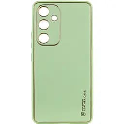 Шкіряний чохол Epik Xshield для Samsung Galaxy S23 FE Зелений / Pistachio