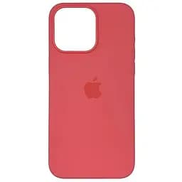 Чехол накладка Silicone Case Full with Magsafe для Apple iPhone 15 Pro Max- Red