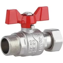 Кран шаровой Thermo Alliance Forte 3/4" ВН прямой, PN40, с накидной гайкой, бабочка SF261W20