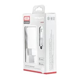 Мережевий зарядний пристрій XO CE04 ( EU ) 65W Fast Charger ( TYPE-C PD65W / USB-A QC45W ) CE with lighting ( NB113 ) cable - мініатюра 2