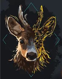 Набор для росписи по номерам Молодой олень, Strateg, 30x40 см, SS6810