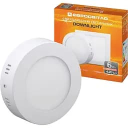 Світильник точковий накладний Євросвітло 6 Вт коло LED-SR-120-6 4200К (39175)