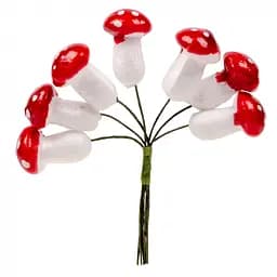 Гриб декоративний Мухомор Yes! Fun, 3 см, 7 шт. в пучку, глянцевий