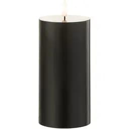 Свічка з лід-свіченням J-line чорного кольору працює від батарейок висота 15 см Бельгія (35586)