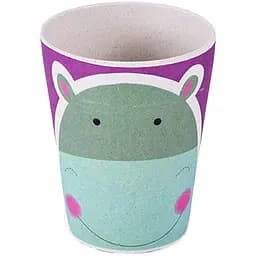 Дитяча склянка Fissman з бамбукового волокна бегемотик 300 мл (8864)