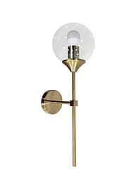 Бра настенное Levistella 752LW9521-1 GD+CL E27 60W золото прозрачное стекло