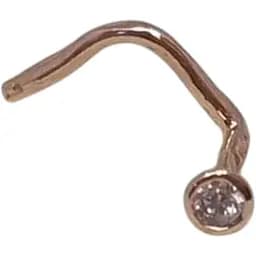 Золота сережка-пірсинг Астор в ніс з фіанітом. 2182524