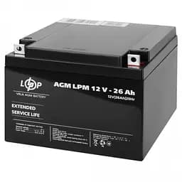 Акумулятор LogicPower AGM LPM 12V - 26 Ah - мініатюра 2
