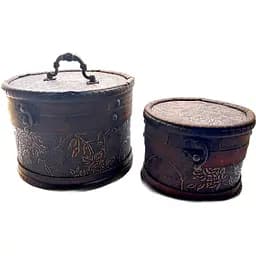 Скриньки круглі 18х13 см 13х10 см 2 шт (32224)