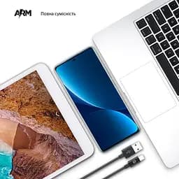 Кабель ArmorStandart AMD718BL USB-C to USB Cable 1.2m black (ARM64372) - мініатюра 2