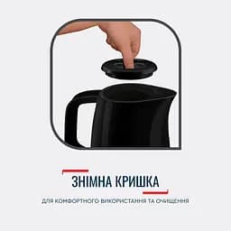 Tefal Електрочайник Delfini 1.7л, пластик, сріблясто-чорний - мініатюра 10