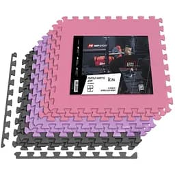 Мат-пазл Hop-Sport EVA HS-A010PM 1 см 9 частей серый/фиолетовый/розовый