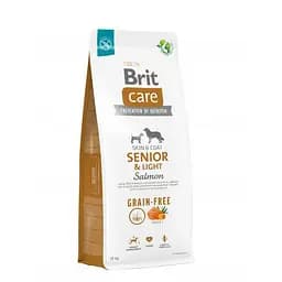 Сухой корм Brit Care Dog Grain-free Senior & Light для стареющих собак, беззерновой с лососем, 12 кг