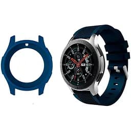 Комплект Watchbands: силиконовый ремешок синий + чехол синий для Samsung Gear S3 Frontier Samsung Galaxy 46mm (WBKW-46-5)