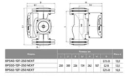 Циркуляційний насос NPO BPS 40-12F-250 NEXT - мініатюра 4