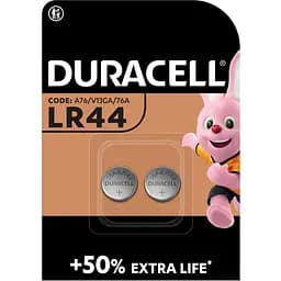 Щелочные батарейки Duracell 1.5 V LR44/V13GA/A76/76A, 2 шт. (81546864)