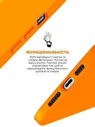 Силиконовый чехол с MagSafe для Apple iPhone 15, ICON2 MagCase, оранжевый, противоударный, панель с мягкой подкладкой, защита всего корпуса, поддержка беспроводной зарядки, совместим с защитными стеклами и пленками, ArmorStandart (ARM89275) - мініатюра 4