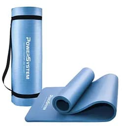 Коврик для йоги и фитнеса Power System PS-4017 NBR Fitness Yoga Mat Plus Blue (180х61х1) (PS-4017_Blue)