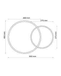 Люстра Goldlux 328458 Roman 2 Led 2x33W 4000K 2700Lm IP20 Біла - мініатюра 3