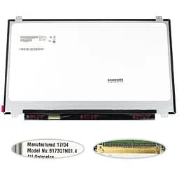 Матриця 17.3 B173QTN01.4 2560х1440, 40pineDP, 120Hz, LED, SLIM вертикальні вушки, матова, роз'єм ліворуч знизу для ноутбука