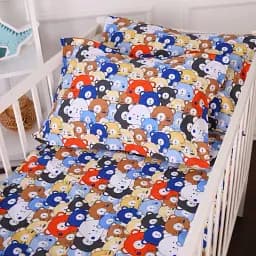 Наволочка MirSon Бязь Kids Time 20-0032 Colored bears 40х60 см (2200009638725)