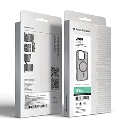 Чехол для Apple iPhone 16 Pro, Uniq MagCase, серый, противоударный, панель-накладка с MagSafe, ударопрочный TPU+PC, с магнитом MagSafe, поддержка полноценной беспроводной зарядки, ArmorStandart (ARM79506) - мініатюра 6