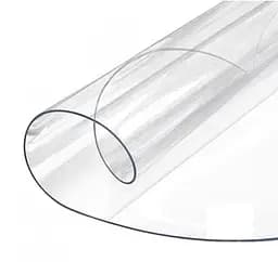 Гибкое (мягкое, жидкое) стекло скатерть на стол Soft Glass 1.3х1.4м (толщина 2.0 м) Прозрачная