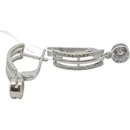 Срібні сережки Vegas з фіанітами. 20048Р