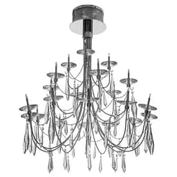 Люстра подвесная Brille хрустальная флористика G4 20W CH (BCL-083S/21)