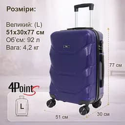 Валіза дорожня 4Points ONE велика (L), на подвійних колесах, пластикова - мініатюра 7