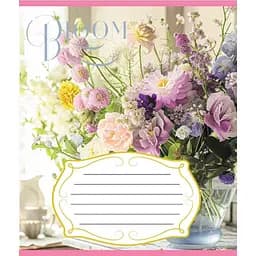 Зошит учнівський "Букети" Leader 018-540154L-4 в лінію, 18 аркушів