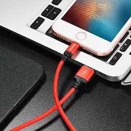 Кабель Hoco X14 USB to Lightning 1 м красный
