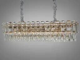 Вражаюча новинка кришталева люстра овальної форми, 8 ламп, золото