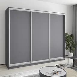 Шкаф-купе трехдверный MebelStar Комбо AL 3ДСП 250x45x210 см Антрацит (MBS-3157)