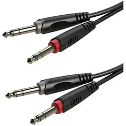 Готовый аудио кабель Roxtone 2xJack 6.3 stereo - 2xJack 6.3 stereo RAC-C200-L06 0.6м