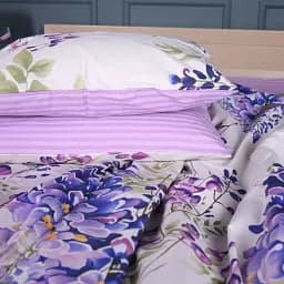 Наволочка MirSon Purple Flowers Ranforce Elite 70х70 см (17-0723)