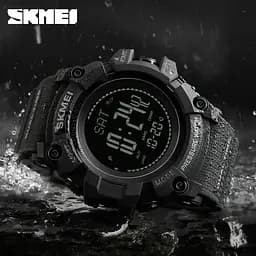 Чоловічий годинник з барометром Skmei 1358 processor (Чорний) - мініатюра 7