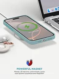 Силиконовый чехол с MagSafe для Apple iPhone 16 Pro Max, ICON2 MagCase, голубой, противоударный, панель с мягкой подкладкой, защита всего корпуса, поддержка беспроводной зарядки, совместим с защитными стеклами и пленками, ArmorStandart (ARM80199) - мініатюра 9