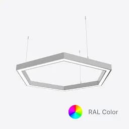 Світлодіодний світильник X-LED 120Вт шестикутник RAL (860х745х43)