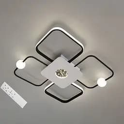 Led люстра з ефектом зоряного неба MX2990-2+2B WH+BK