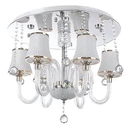 Люстра Brille стельова з підсвічуванням LED E14 40W WH (BCL-496S/6)