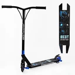 Самокат трюковий Best Scooter 69х11х54 см Чорно-блакитний 000231668 - мініатюра 2