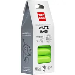 Біорозкладні гігієнічні пакети Waudog для прибирання за собаками 70 шт.
