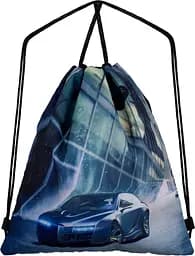 Мішок для змінного взуття для хлопчика синій з машиною Winner M-53