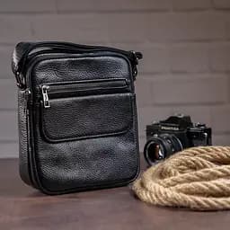 Сумка чоловіча зерниста Vintage 19х21,5х5,5 см sum0028945 - мініатюра 5