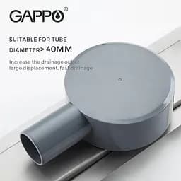 Душовий канал Gappo G89007-4, 70х900 мм нержавіюча сталь під плитку - мініатюра 6
